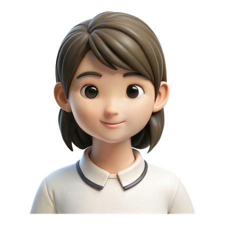Young Girl Avatar  3D Icon