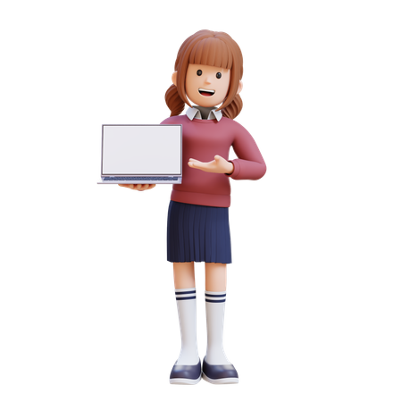Young Girl Young Woman  3D Illustration