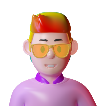 Young Man  3D Icon