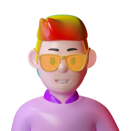 Young Man  3D Icon