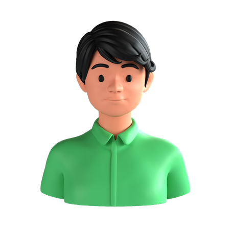 Young Man  3D Icon