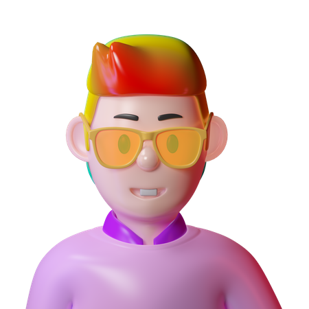Young Man 3D Icon