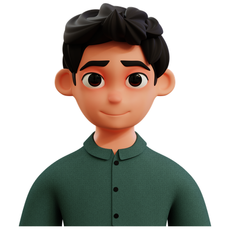 Young Man Avatar  3D Icon