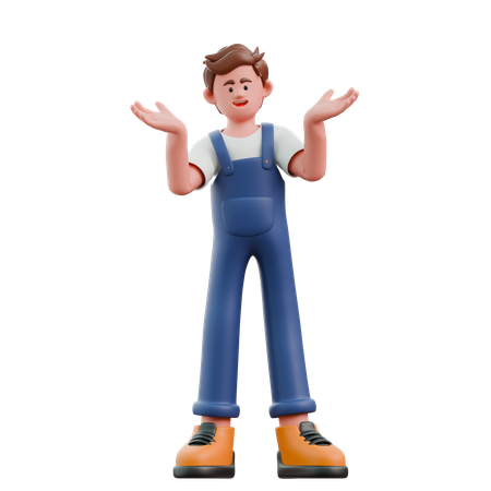 Young man feeling dizzy  3D Icon