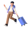 Young Man Going For Trip