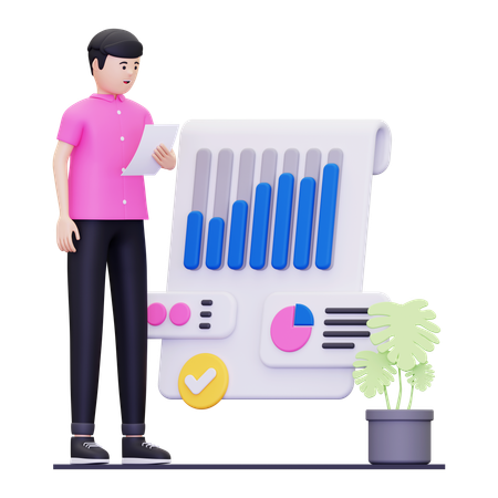 Young Man Sharing Data And Information  3D Icon