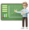 Young Man Showing Analysis Data