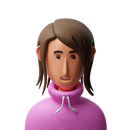 Young woman avatar  3D Icon