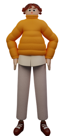 Young Woman Wearing Business Suit  3D Icon