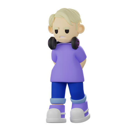 Youth Character  3D Illustration