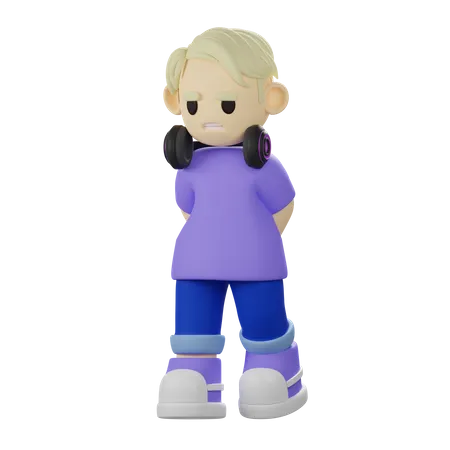 Youth Character  3D Illustration