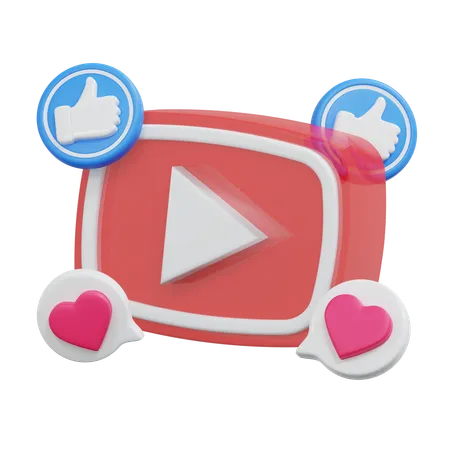 Youtube  3D Icon