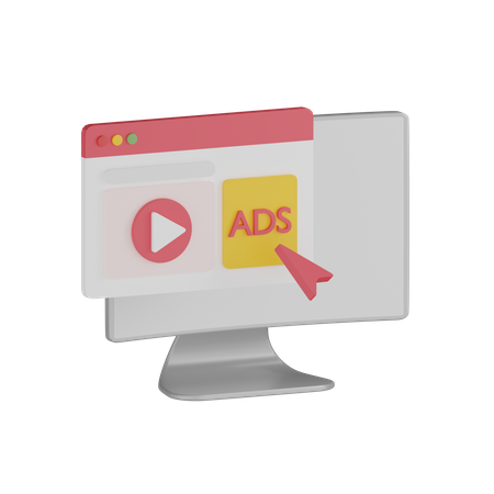 Youtube Ads 3D Icon