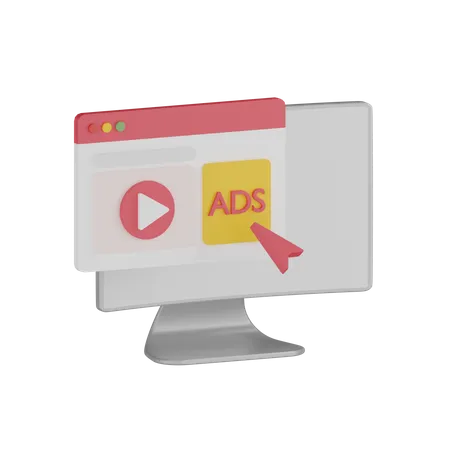 Youtube Ads  3D Icon