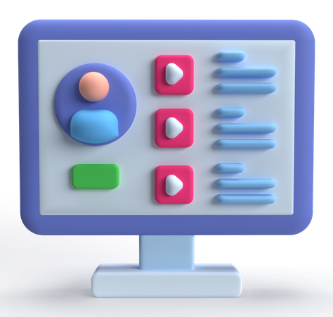 Youtube Channel  3D Icon