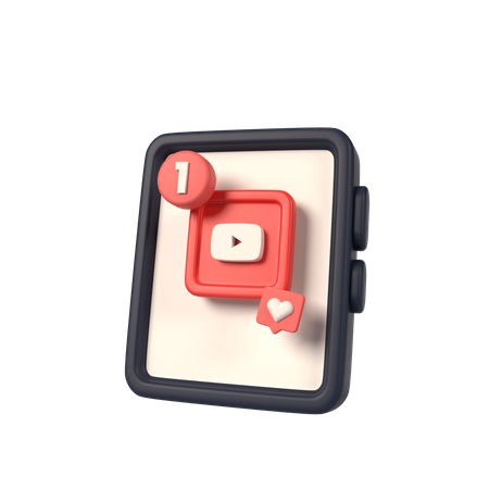 Youtube con teléfono  3D Icon