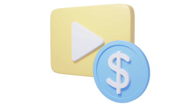 Youtube monetizado  3D Icon