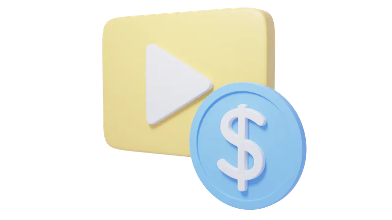 Youtube monetizado  3D Icon