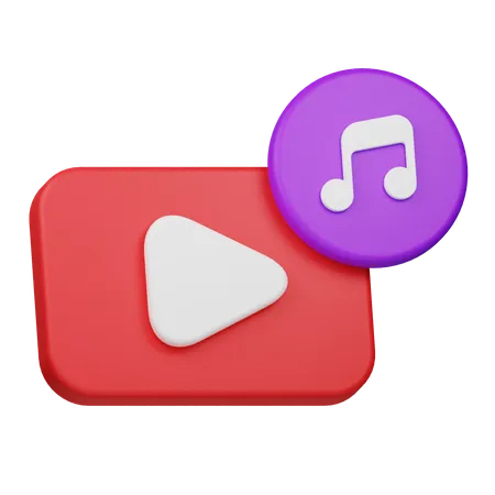 Musique Youtube  3D Icon