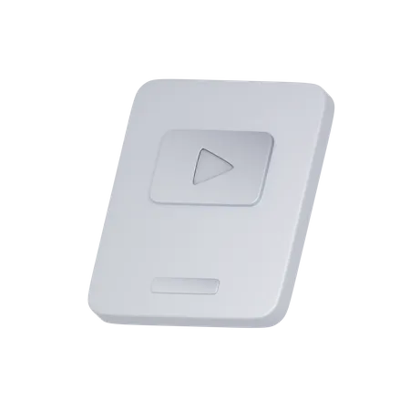 Youtube Silver Button  3D Icon