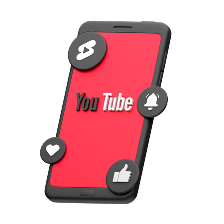 Youtube sur smartphone  3D Icon