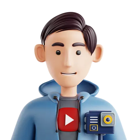 Youtuber Avatar  3D Icon