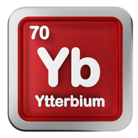 Ytterbium Periodic Table  3D Icon