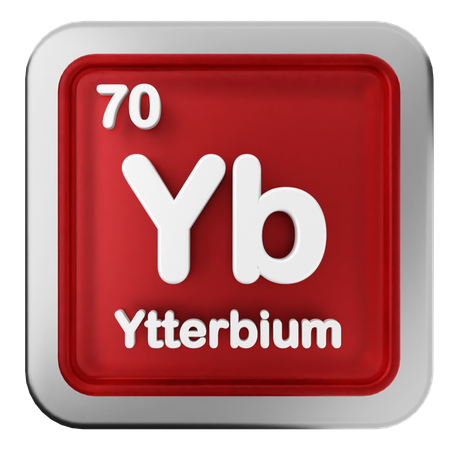 Tableau périodique de l'ytterbium  3D Icon