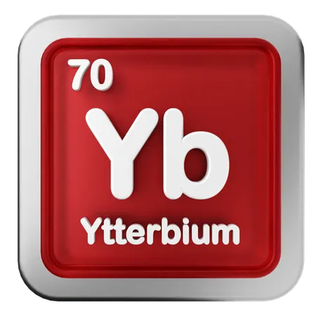 Tableau périodique de l'ytterbium  3D Icon