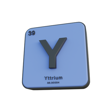 Yttrium  3D Illustration