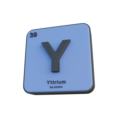 Yttrium  3D Illustration