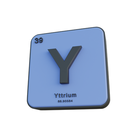 Yttrium  3D Illustration