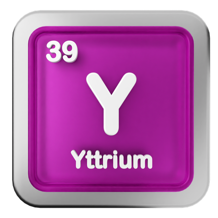 Yttrium-Periodensystem  3D Icon