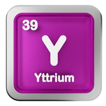 Yttrium-Periodensystem  3D Icon