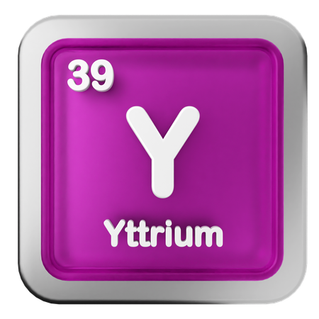 Yttrium Periodic Table  3D Icon