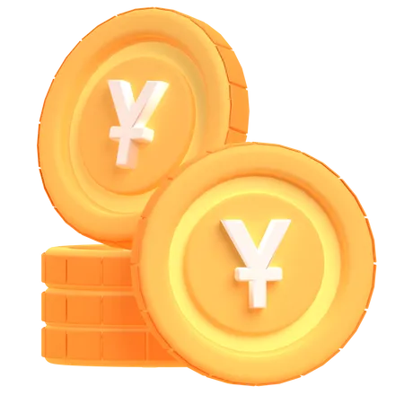 Yuan Coin  3D Illustration