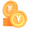 yuan symbol 3d illustration