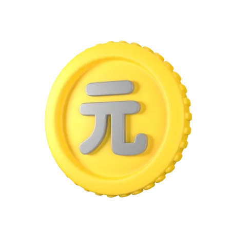 3 D Coin Yuan Symbol 3D Icon