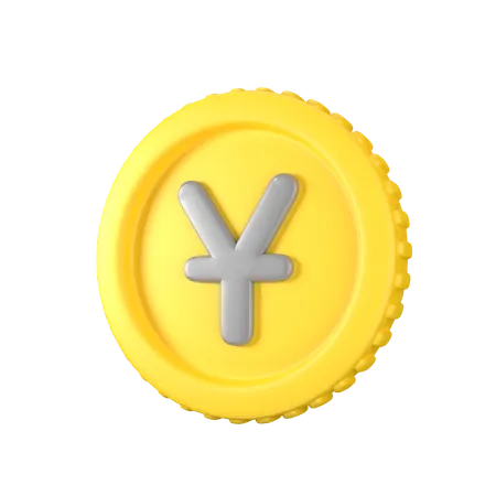 3 D Coin Yuan Symbol 3D Icon