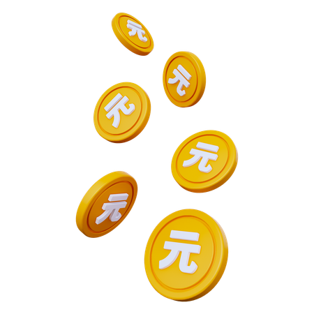 Yuan Coins  3D Icon