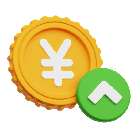 Investitionssteigerung in yuan  3D Icon