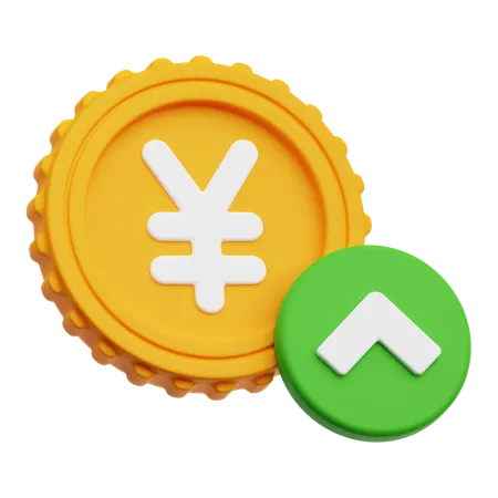 Investitionssteigerung in yuan  3D Icon