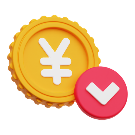 Yuan Investment Decrease  3D Icon