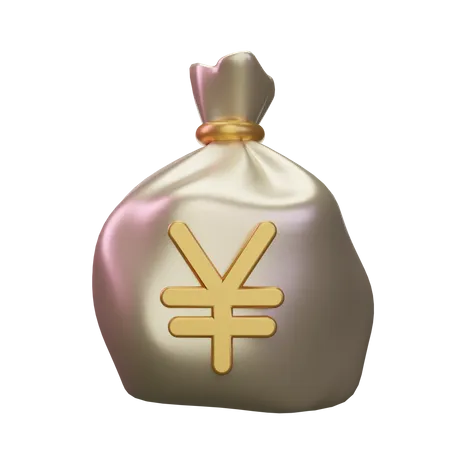 Yuan Money Sack  3D Icon