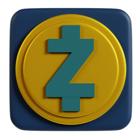 Z Cash Symbol  3D Icon
