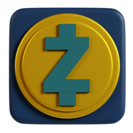 Z Cash Symbol  3D Icon