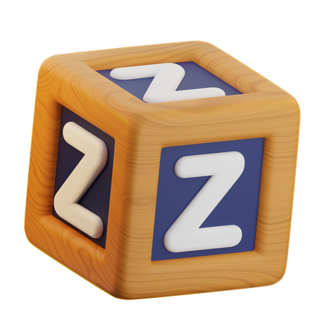 Z Cube Block  3D Icon