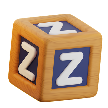 Z Cube Block  3D Icon