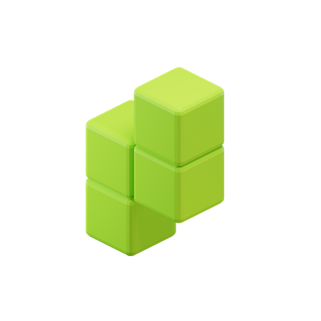 Z-förmiger Zickzack-Tetrisblock  3D Icon