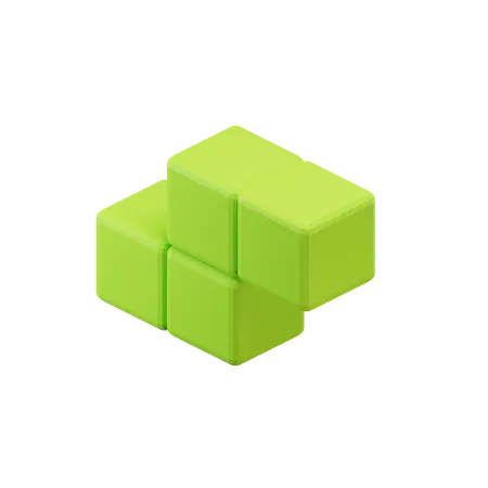 Z-förmiger Zickzack-Tetrisblock  3D Icon